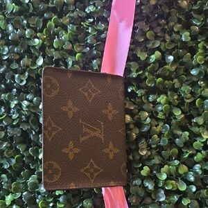 Louis Vuitton Brown and Pink Monogram Card Holder